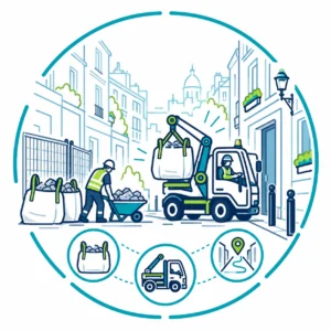 chantier en centre ville comment évacuer les déchets